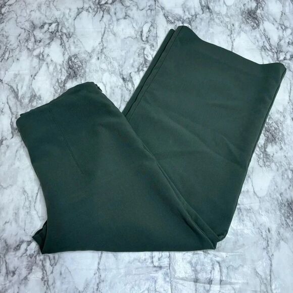 Joie Dark Green Wide Leg Pants high rise size 6 flat front - Picture 1 of 8